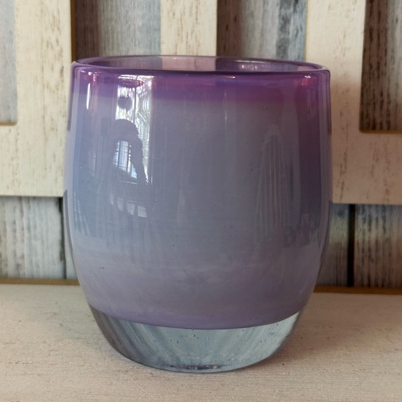 Glassybaby HYACINTH Purple Lavender Ombre Hand Blown Glass Votive Candle Holder